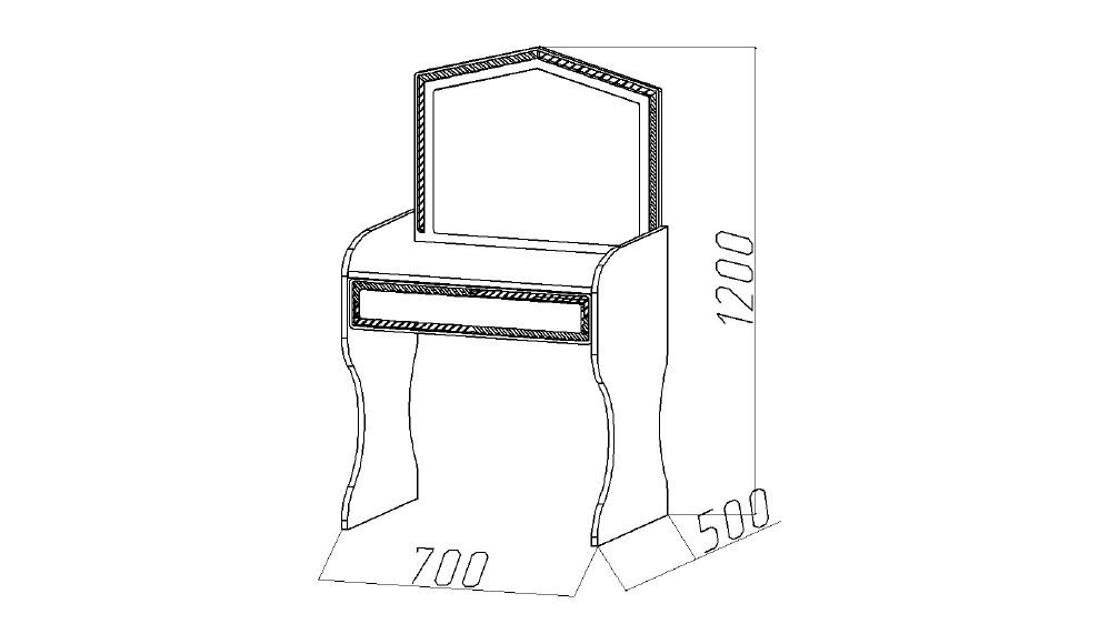 Детский туалетный столик 'Венеция" МАНДАРИН ВЕНЕЦИЯ 178669 Красный Santreyd - Вид №5