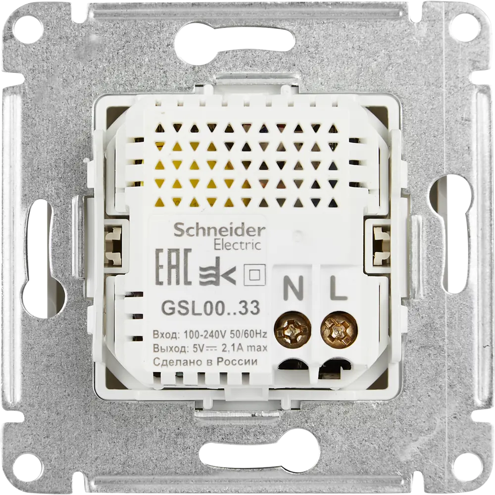 Schneider Electric Glossa — встраиваемая розетка USB с двумя портами в бежевом цвете 86710185 STLM-0070802 - Вид №3