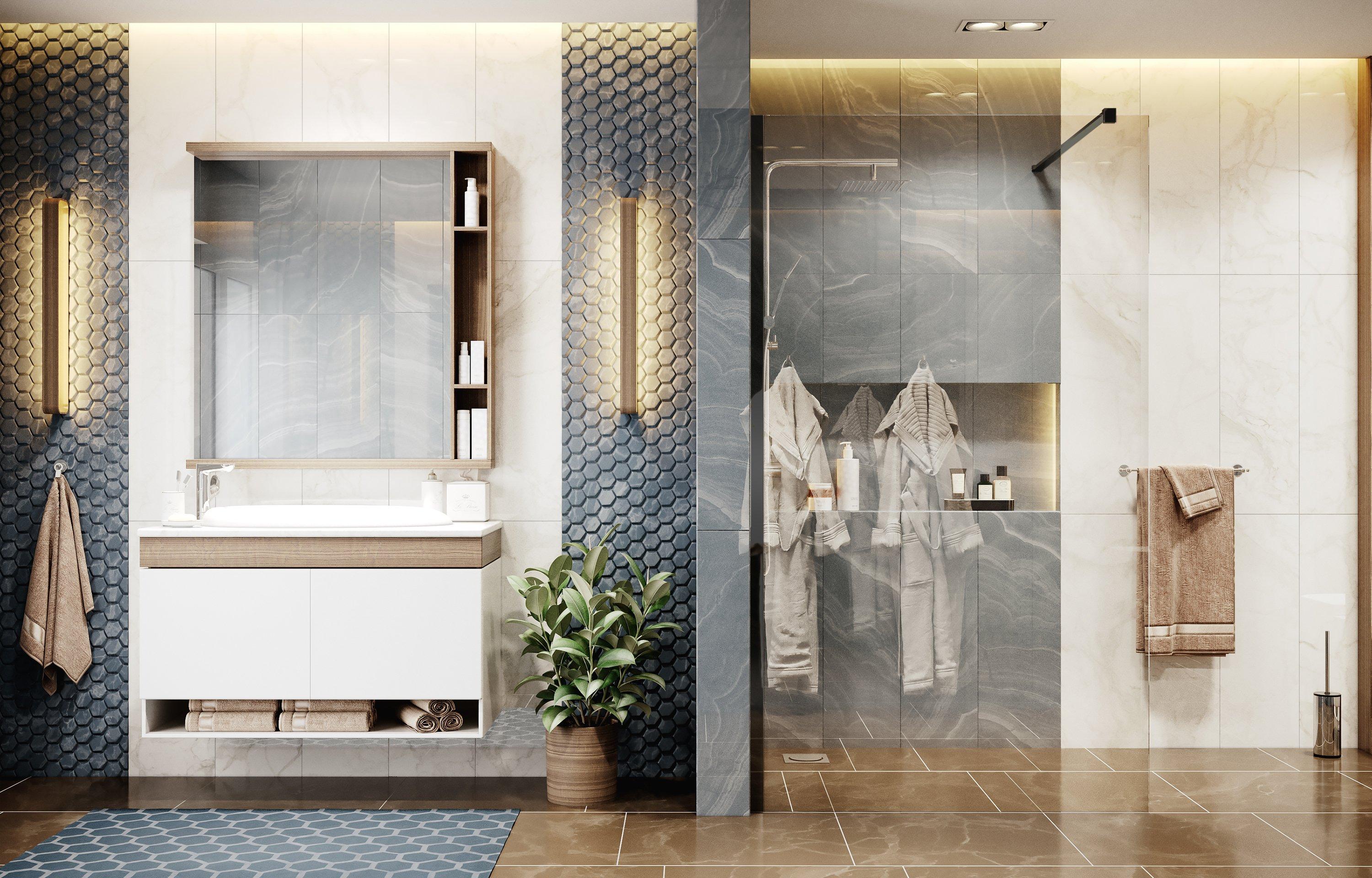 Душевая перегородка Ambassador Waik-in 15031109 (900x2000), 1 место Walk-in - Вид №2