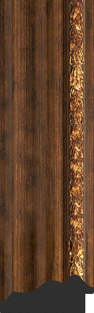 BY 4492 Зеркало с гравировкой в багетной раме - римская бронза 88 mm EVOFORM Exclusive-G - Вид №3