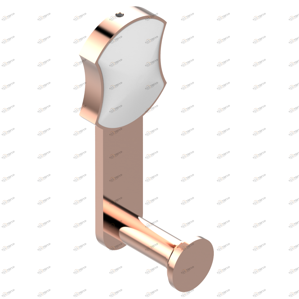 U2E-517 Крючок для халатов одинарный Thg-paris Infini белый фарфор с платиновым декором Розовое золото U2E-517 CAT.F