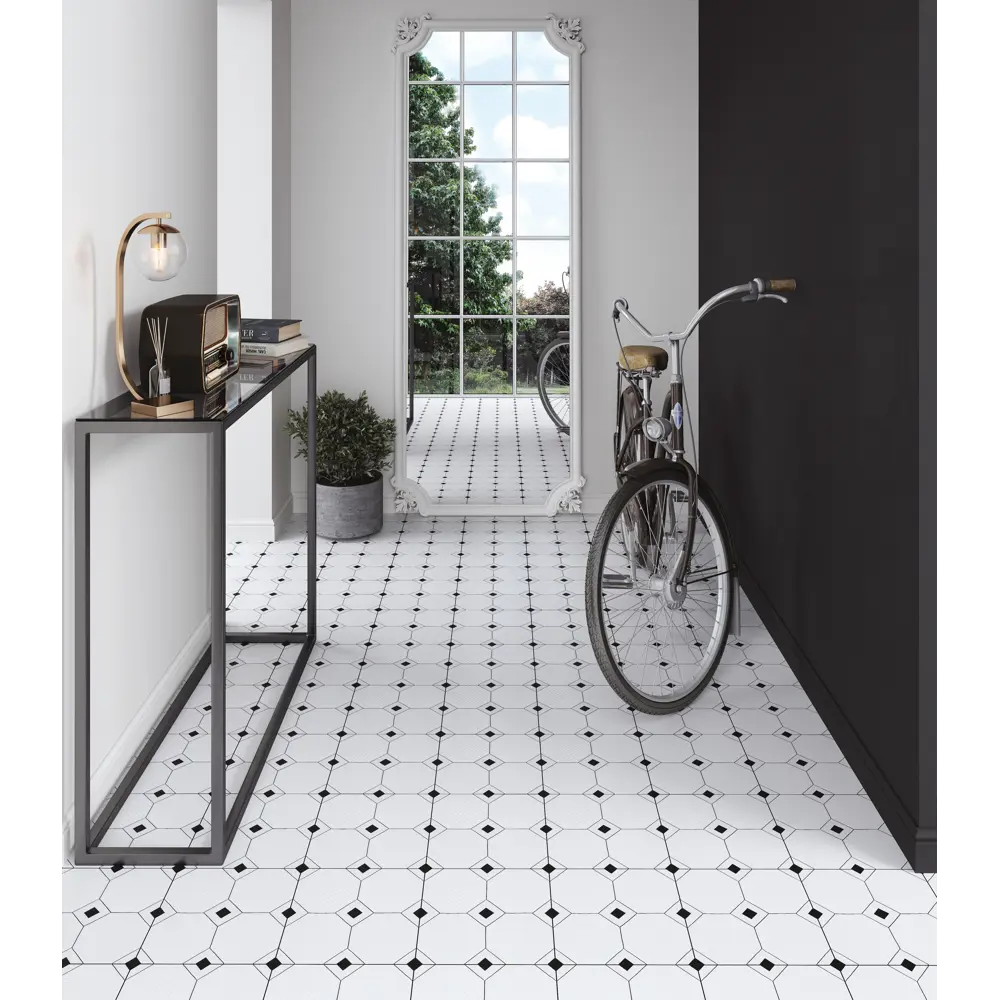 Глазурованный керамогранит Lb Ceramics Клинт Макси 30x30 см 0.9 м² матовый цвет белый STLM-2016609 - Вид №4