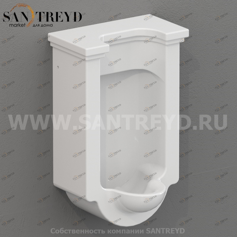 413001 Настенный писсуар, уринал с мушкой Kerasan Waldorf