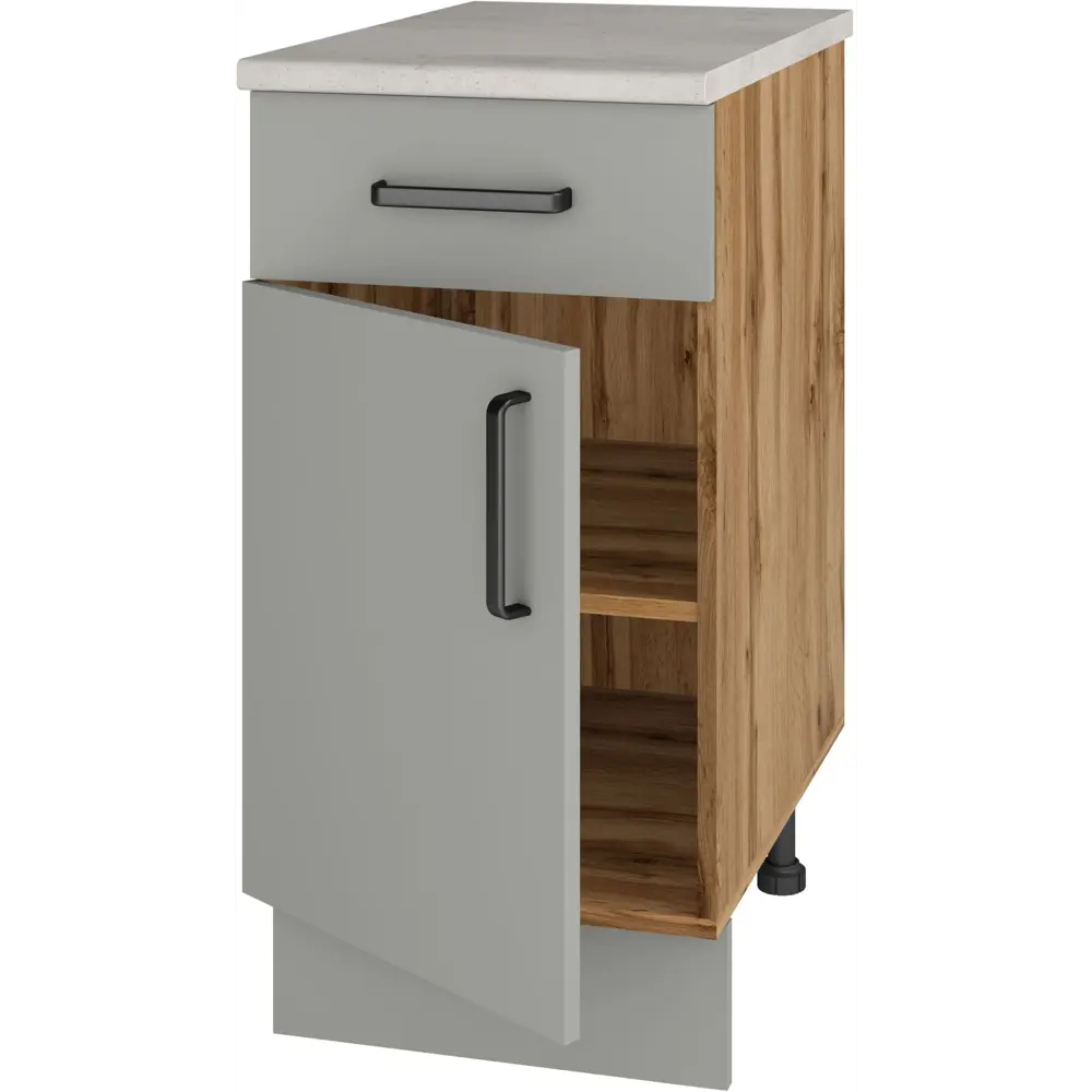Кухонный шкаф напольный Нарбус 40x85x60 см ЛДСП цвет серый Santreyd STLM-2153584 - Вид №3