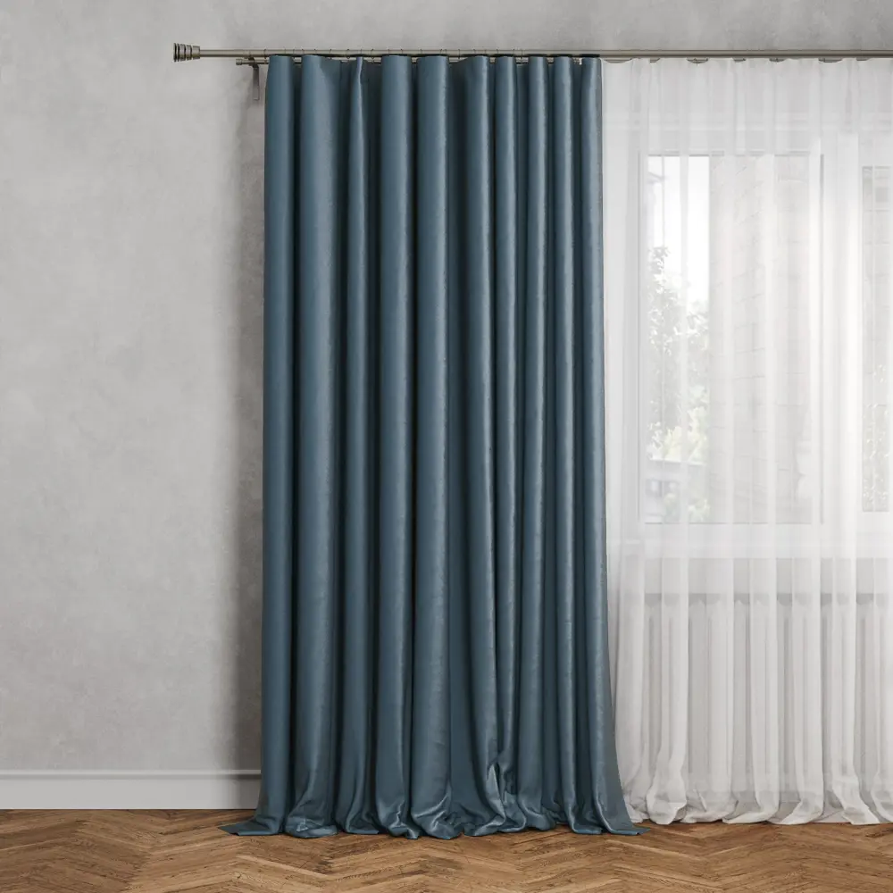 INSPIRE Штора Dubbo Ink с волнообразным дизайном 200x280 см 84757012 STLM-0054654