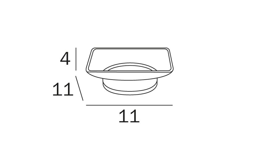 Подставка для мыла из матового стекла INDA® ARCH-00005230 - Вид №1