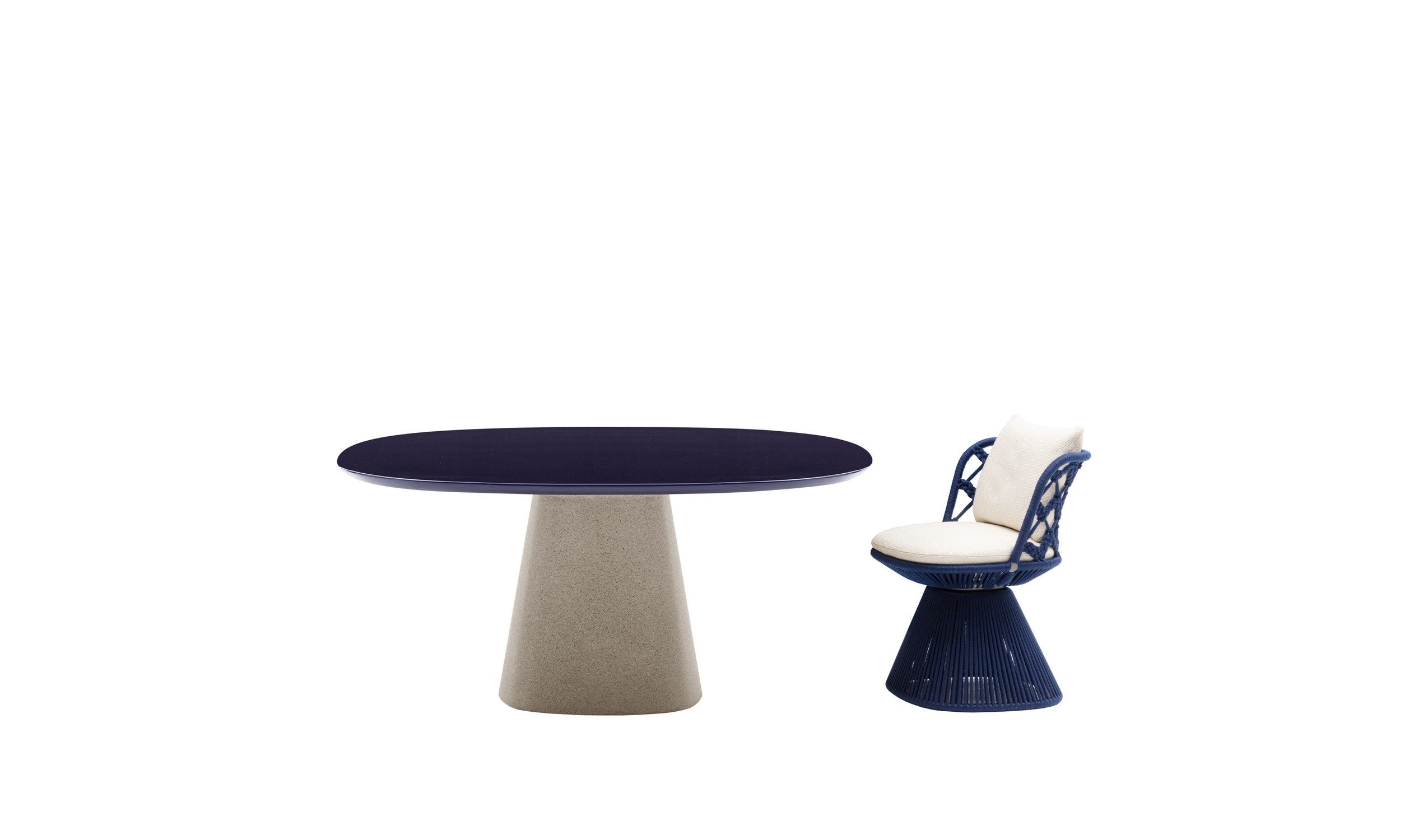 Садовый стол с бетонным основанием и керамогранитом/бетонным верхом B&B Italia Outdoor ALLURE O' ARCH-00079597 - Вид №8