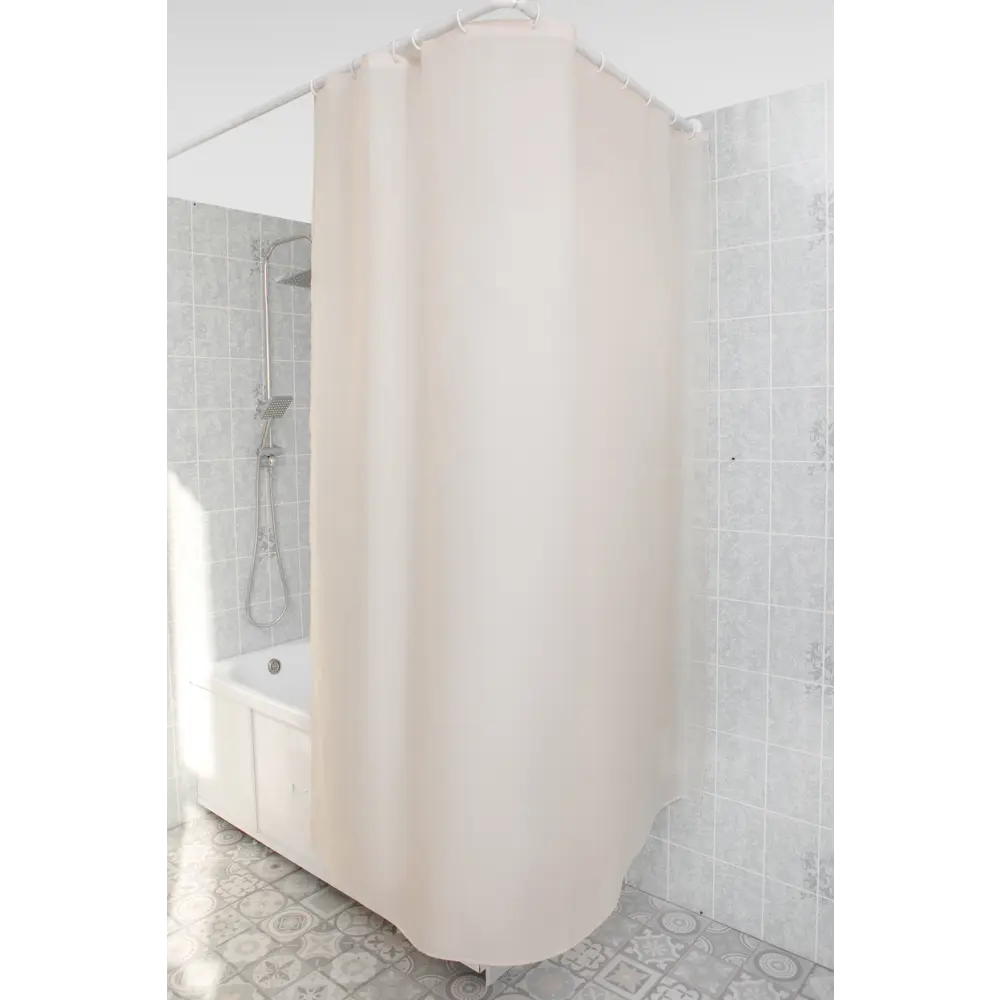 Штора для ванной Primanova Premium 180x200 см полиэстер цвет бежевый STLM-2125350 - Вид №4