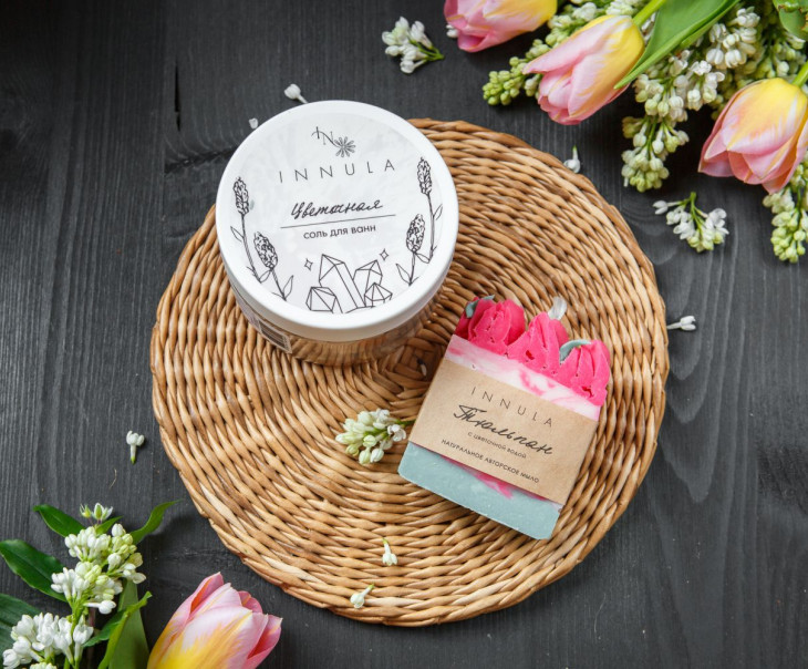 9677 Подарочный набор мыло и соль для ванны Вкусляндия 