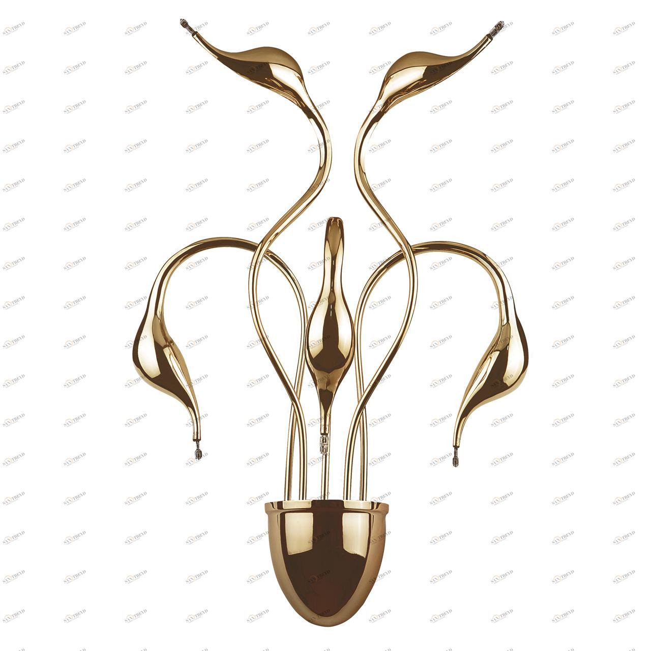 Бра Lightstar Cigno Collo 751652 LIGHTSTAR ОРИГИНАЛЬНЫЕ, ФЛОРИСТИКА 079283 Золото 