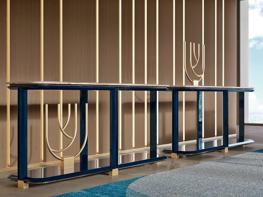 VOLPI Прямоугольная деревянная консоль с полками Luigi volpi Lv-28004 - Вид №1