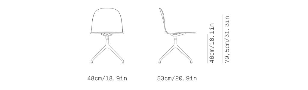 Вращающееся кресло с мягким сиденьем Omelette Editions TERRA SWIVEL ARCH-00053629 - Вид №2