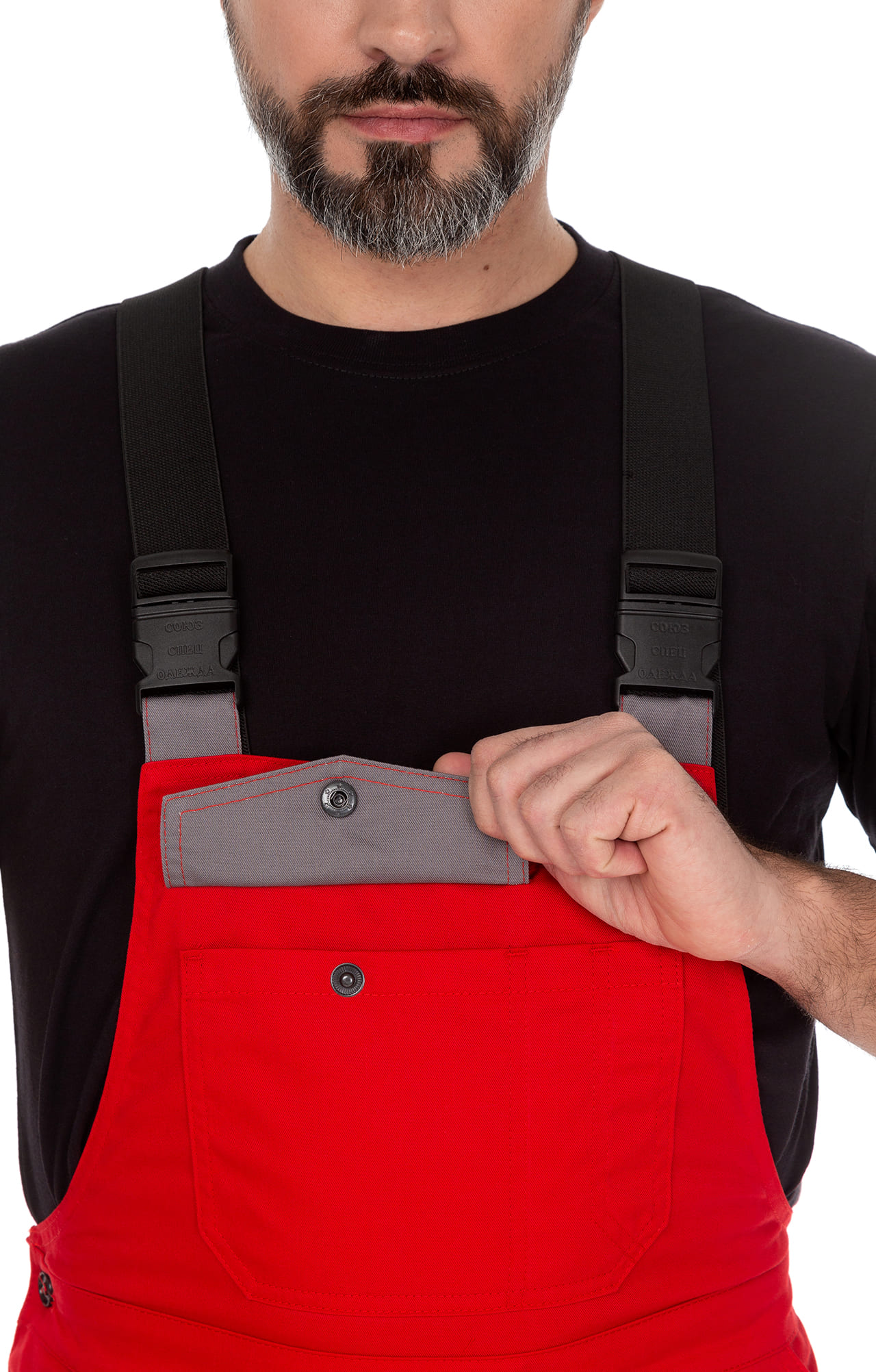 64647 Костюм  NEW 2 красный с серым STATUS  Летняя спецодежда  размер 60-62/182-188  - Вид №14