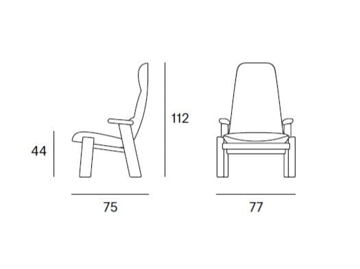 Тканевое кресло с подлокотниками и высокой спинкой Blasco&Vila Koko ARCH-00052337 - Вид №13