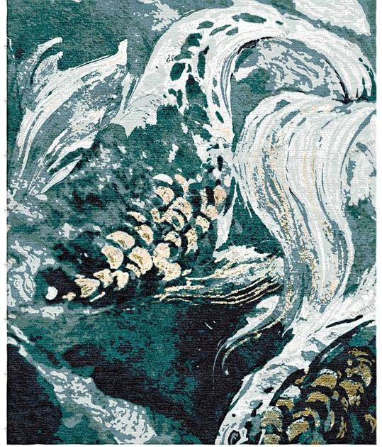 Tapis Rouge Прямоугольный коврик ручной работы из шерсти и шелка Koi pond Tr1017