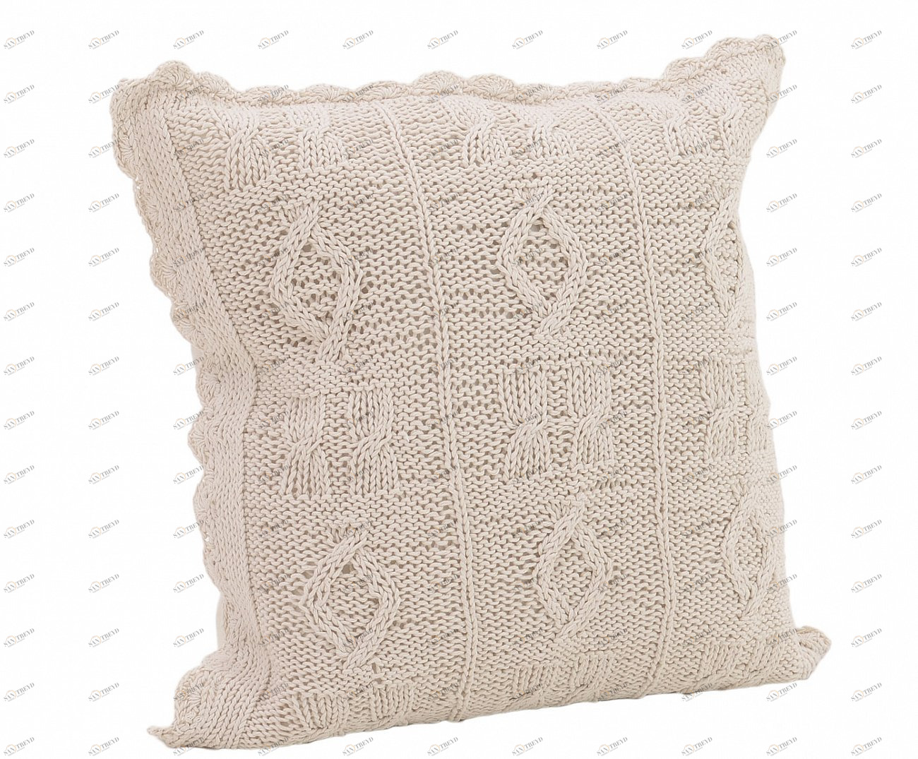 Подушка Beryl бежевого цвета TO4ROOMS ОДНОТОННЫЕ 212349 Бежевый 