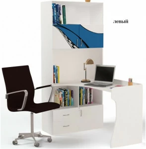 Стол-стеллаж ABC-KING La-Man, левый синий