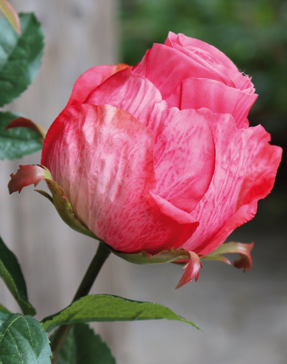 2628 515 a3 Искусственная роза, 1 цветок, 1 бутон, 80 см, розовая H-andreas 