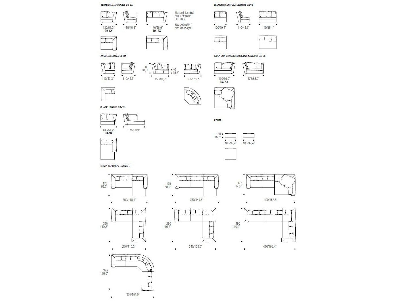 Модульный тканевый диван ERBA ITALIA ATOLLO ARCH-00057980 - Вид №5