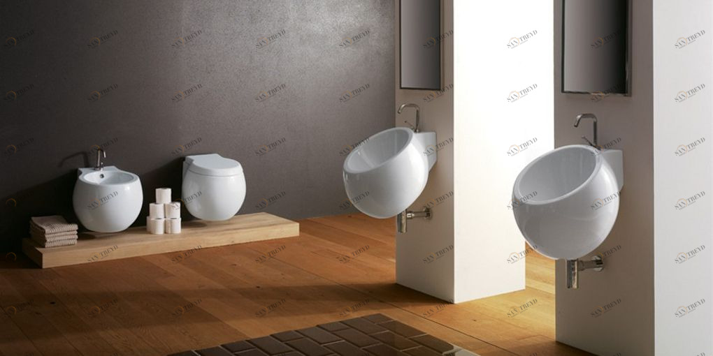 8101 Подвесная раковина настенная овальная Scarabeo Ceramiche  белая 