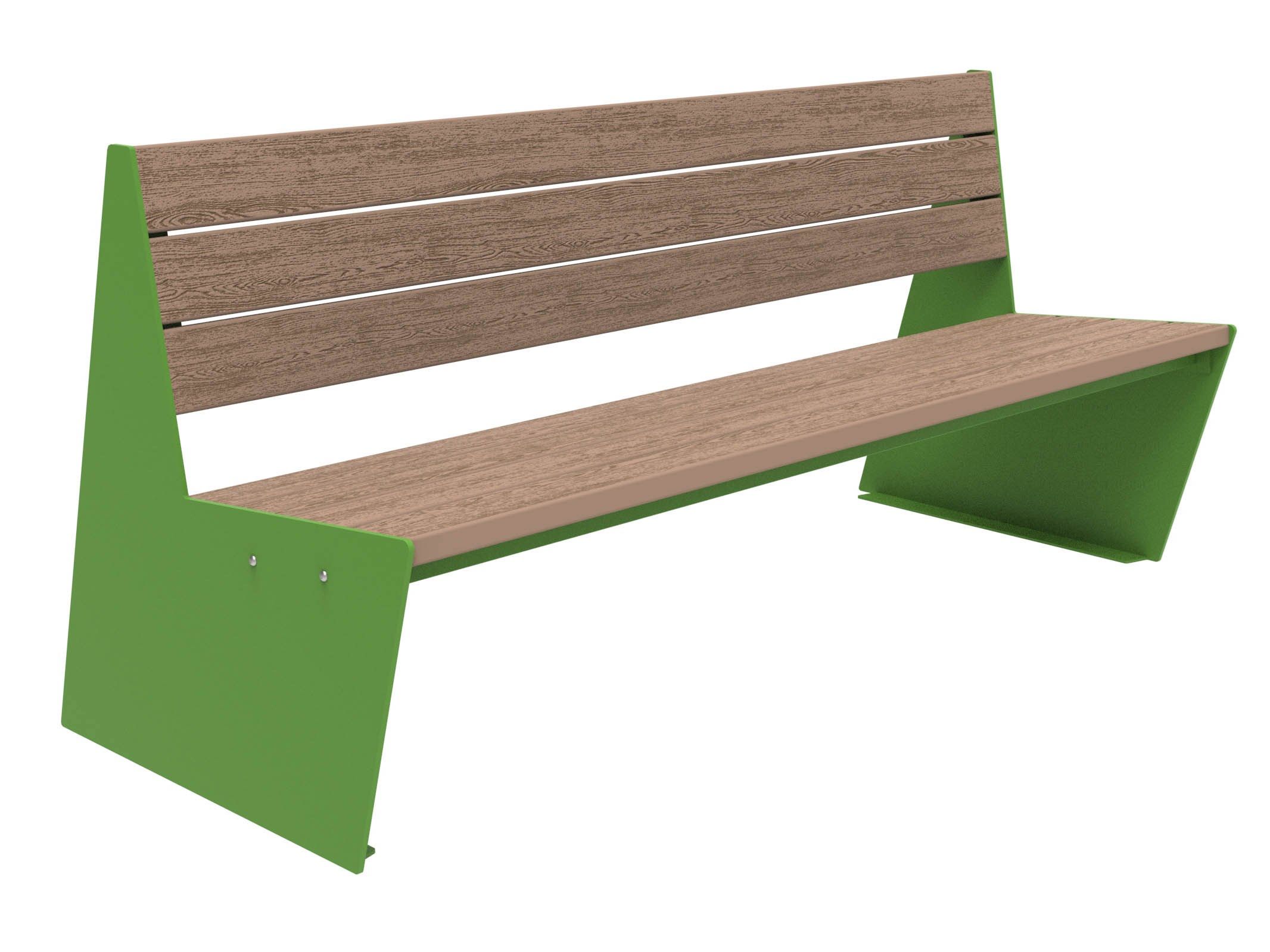 Скамья WPC со спинкой Lazzari Sharp ARCH-00095832 - Вид №7