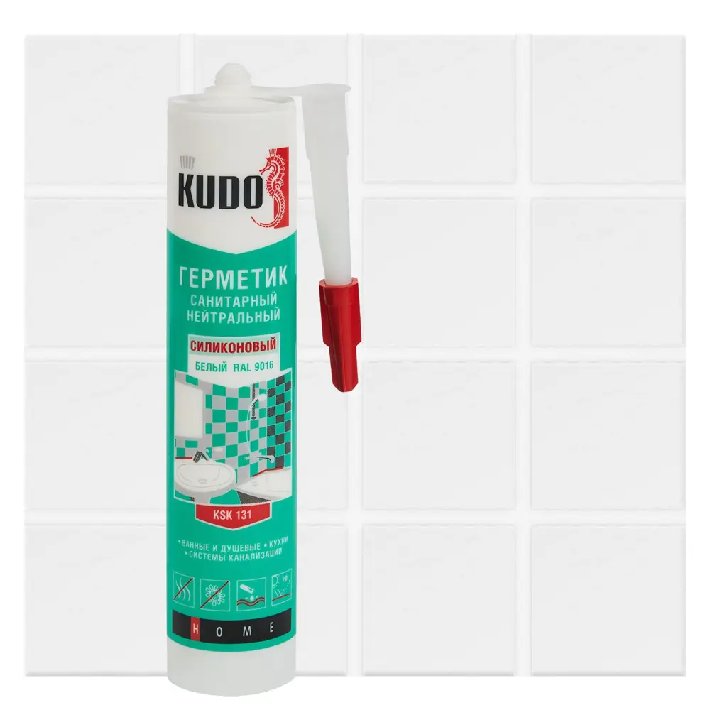 Герметик силиконовый Kudo нейтральный цвет белый 0.28 л STLM-2011009