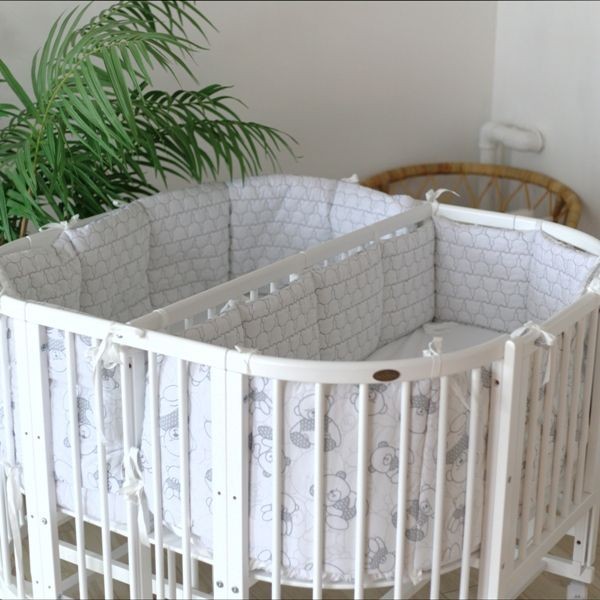 Манеж двухместная кроватка PlayPen 3 в 1 серии Limited (без матрасов) COMFORTBABY  00-3949429 Разноцветный;белый Santreyd  - Вид №6