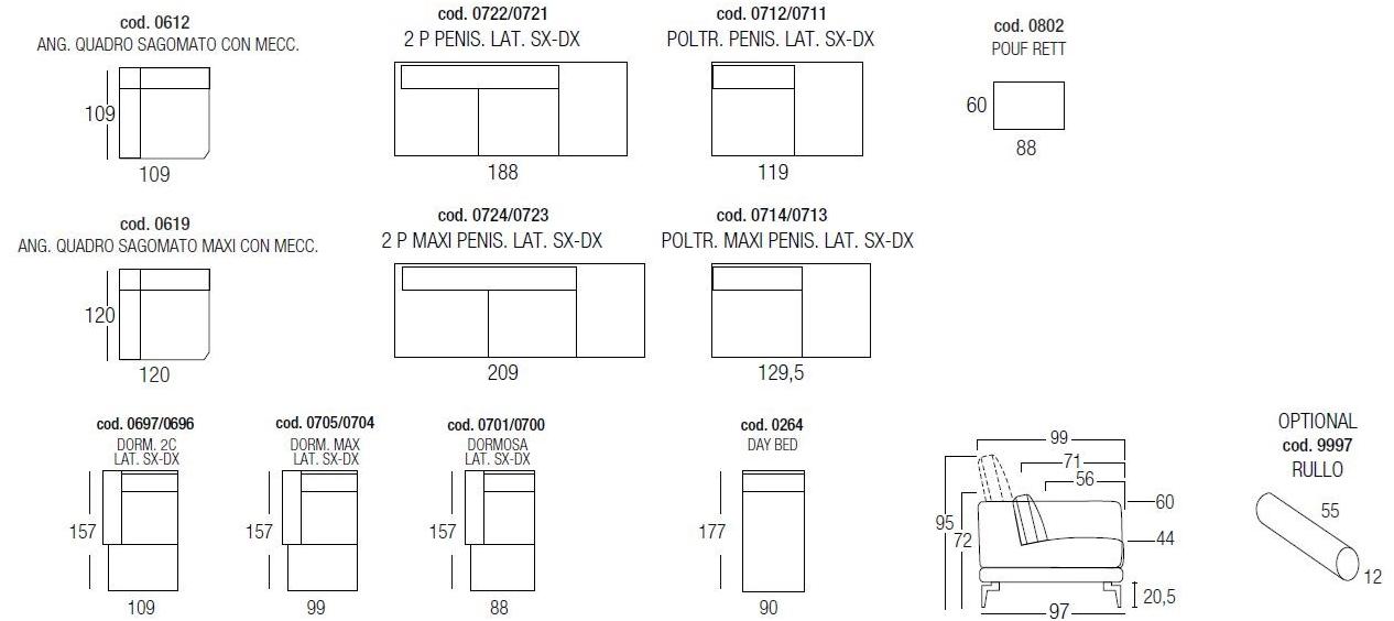 Egoitaliano Модульный диван с регулируемой кожаной спинкой sun-id-1427032 - Вид №3