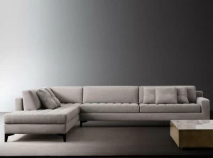 Meridiani Модульный тканевый диван с шезлонгом Prince