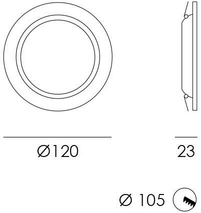 NEXO LUCE Круглый встраиваемый светодиодный точечный светильник Inlux recessed 5163 - Вид №1