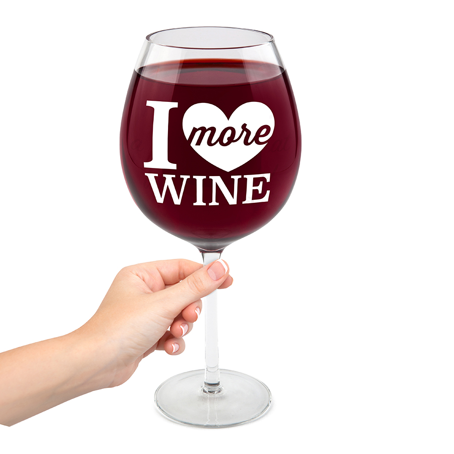 Бокал для вина 750 мл I love more wine BIGMOUTH ДИЗАЙНЕРСКИЕ 00-3862989 Прозрачный  - Вид №1