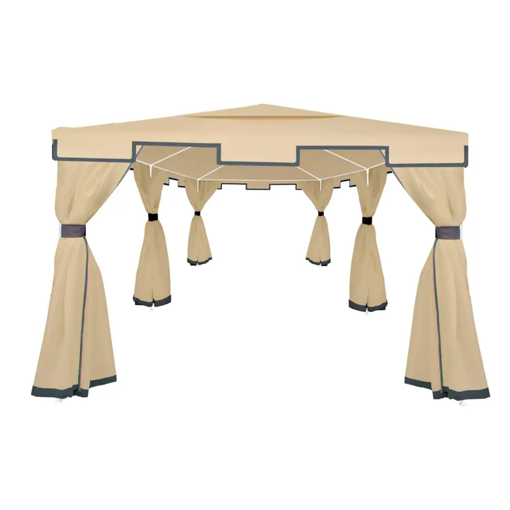 Тент садовый Green Glade 6х3х2.5 м сталь/полиэстер бежевый Santreyd STLM-2071386 - Вид №2