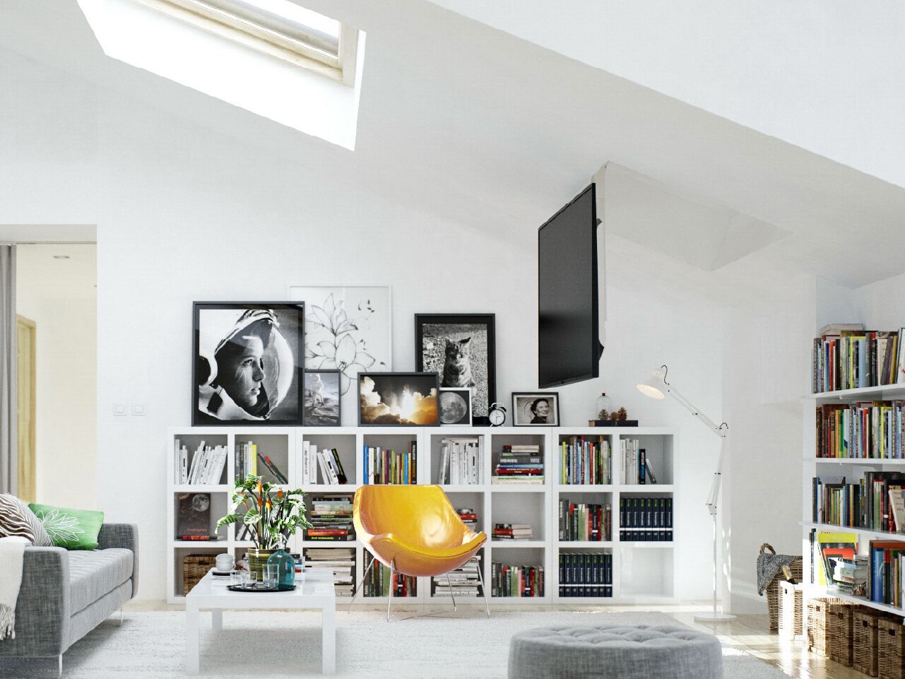 Потолочная подставка для телевизора с электроприводом Maior ARCH-00066149 - Вид №3