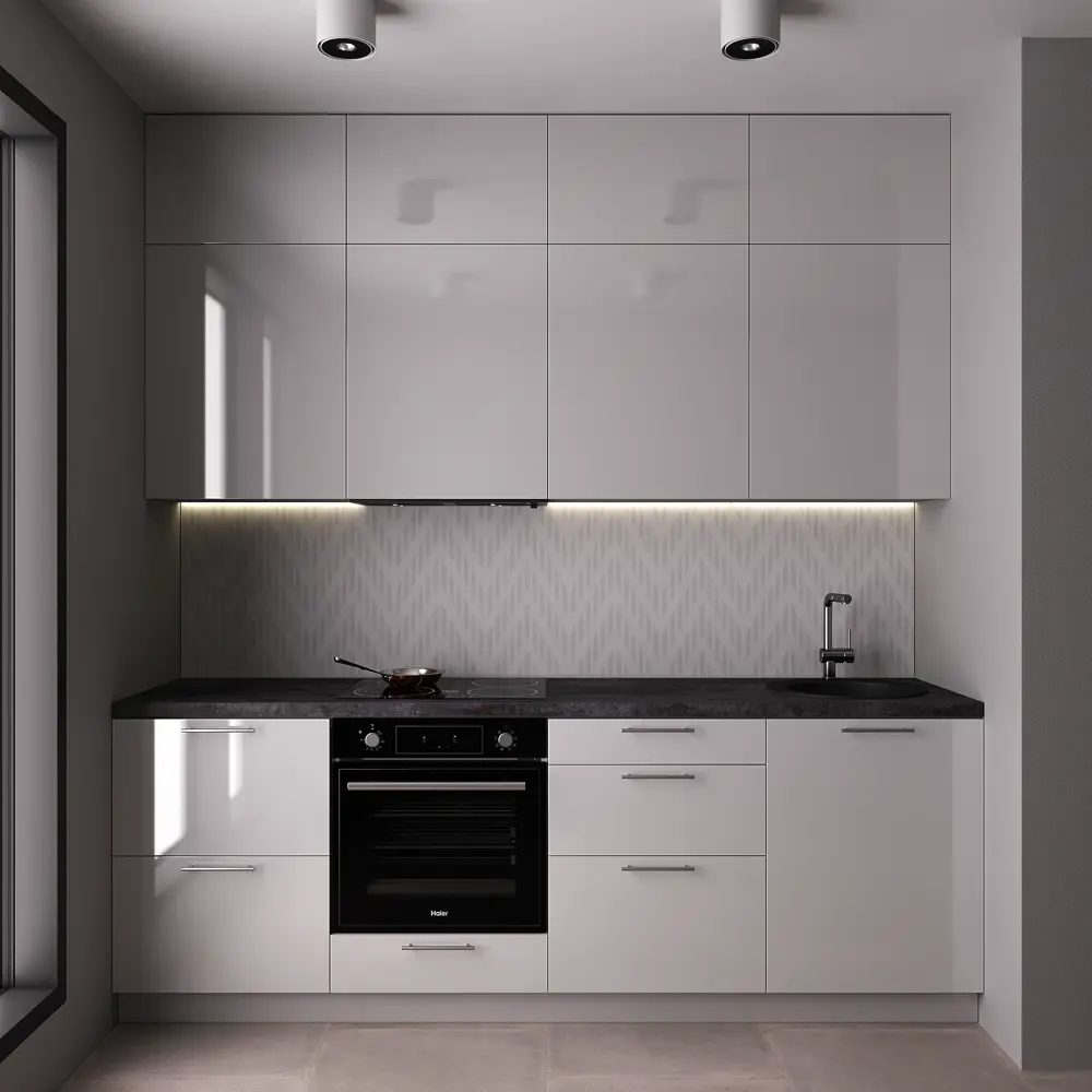 Стеновая панель Шевронет L009 240x0.6x60 см МДФ цвет серый Santreyd STLM-2209720 - Вид №3