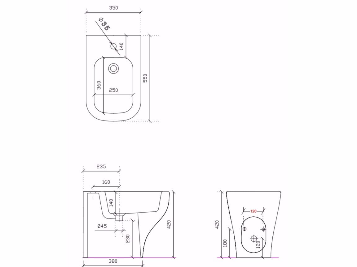 Керамические биде Galassia плюс дизайн ARCH-00000370 - Вид №1