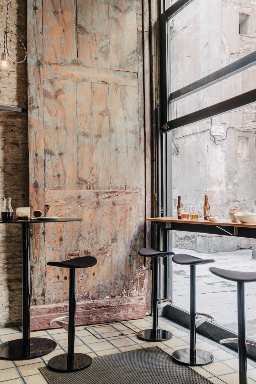 ENEA Высокий табурет из стали и сиденья из полипропилена Coma sun-id-1413337 - Вид №3