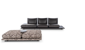 Мягкая скамейка из ткани