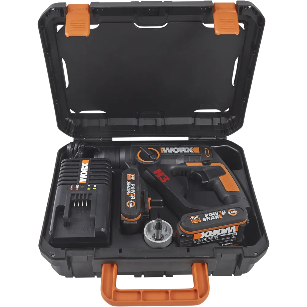 WORX WX390.1 — компактный аккумуляторный перфоратор 3-в-1 с системой PowerShare 82342465 STLM-0024931 - Вид №5