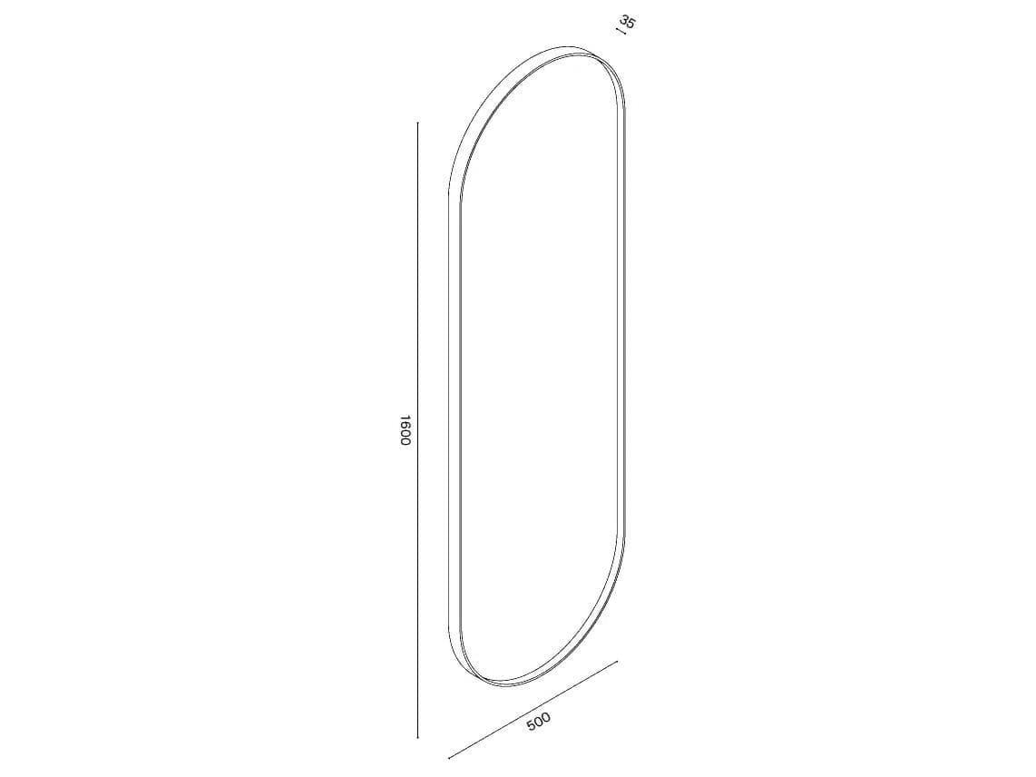 Овальное настенное зеркало XILIA MYSELF ARCH-00114311 - Вид №2