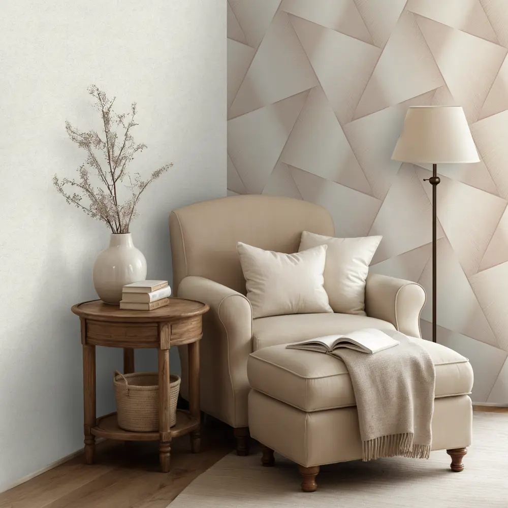 Обои флизелиновые Euro Decor Halo бежевые 1.06 м ED7309-02 89450803 STLM-2149570 - Вид №5