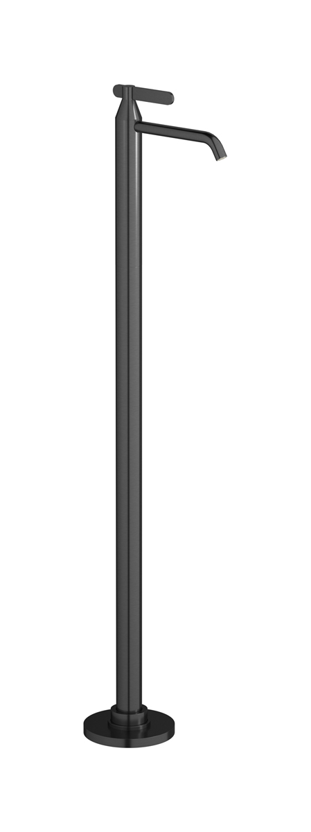 Высокий смеситель для напольной раковины в комплекте с донным клапаном. WE ARE IB ol305sr Brushed Black Chrome Soho