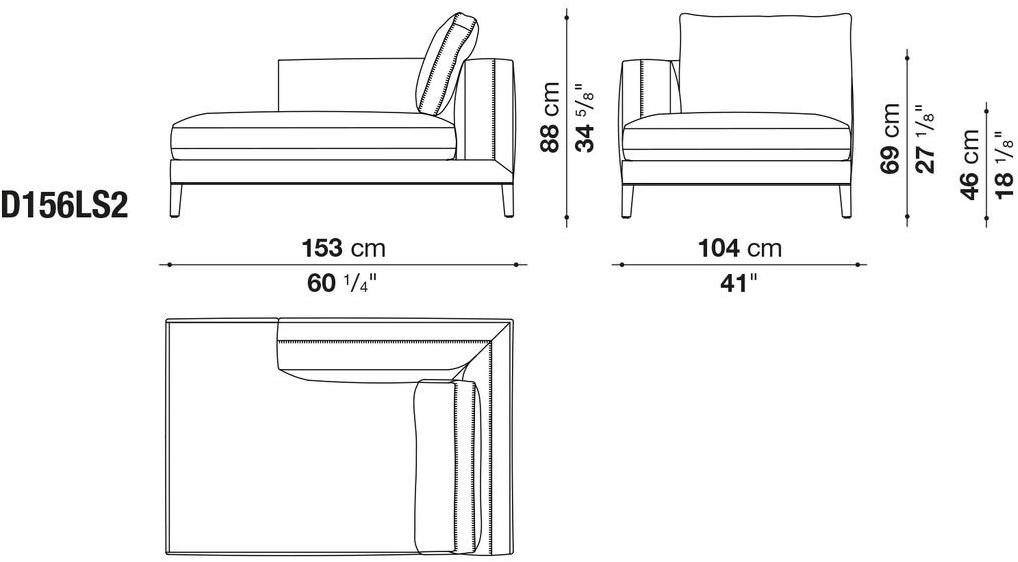 Maxalto Модульный угловой диван из ткани Dives sun-id-1407259 - Вид №24