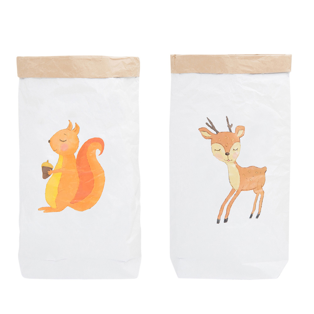 Эко-мешок для игрушек "Белочка" из крафт бумаги VAMVIGVAM  282029 Белый;бежевый Santreyd  - Вид №1