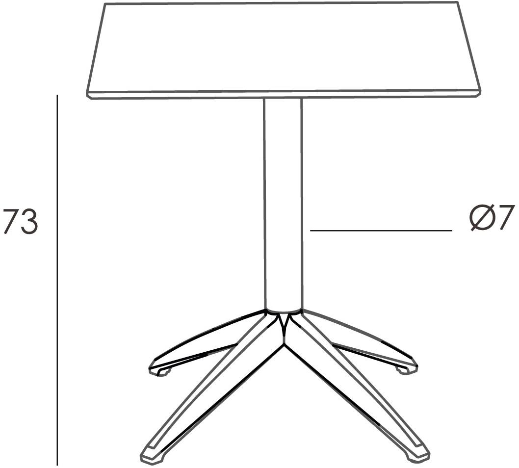 Ezpeleta Квадратный садовый стол из полипропилена и hpl Quatro Mhk-qufc - Вид №4