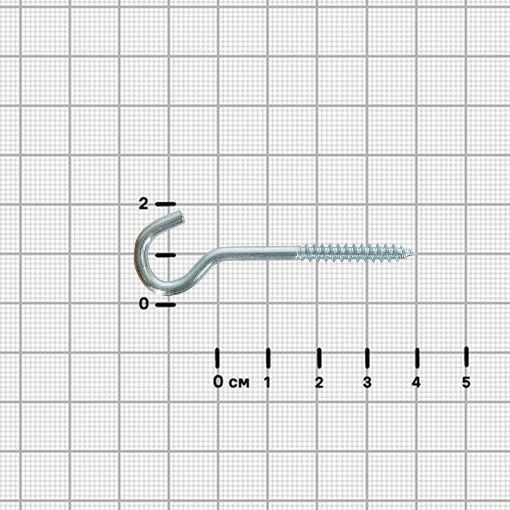 Шуруп-крюк 4x40 мм сталь оцинкованная 4 шт Santreyd STLM-2033532 - Вид №1