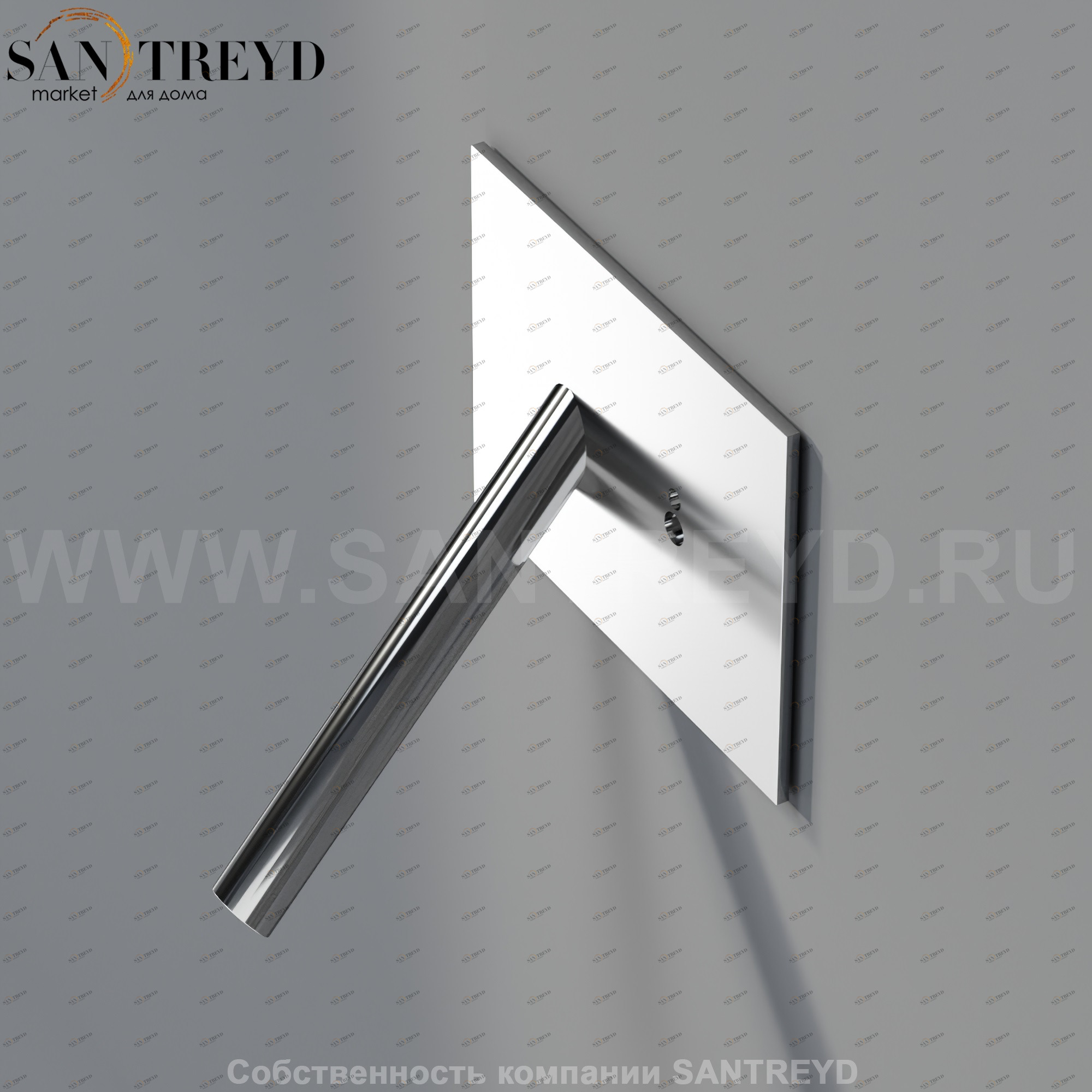 Смеситель с электронным управление ARUB1026DS SQUARE без регулятора температуры для раковины хромированный Agape