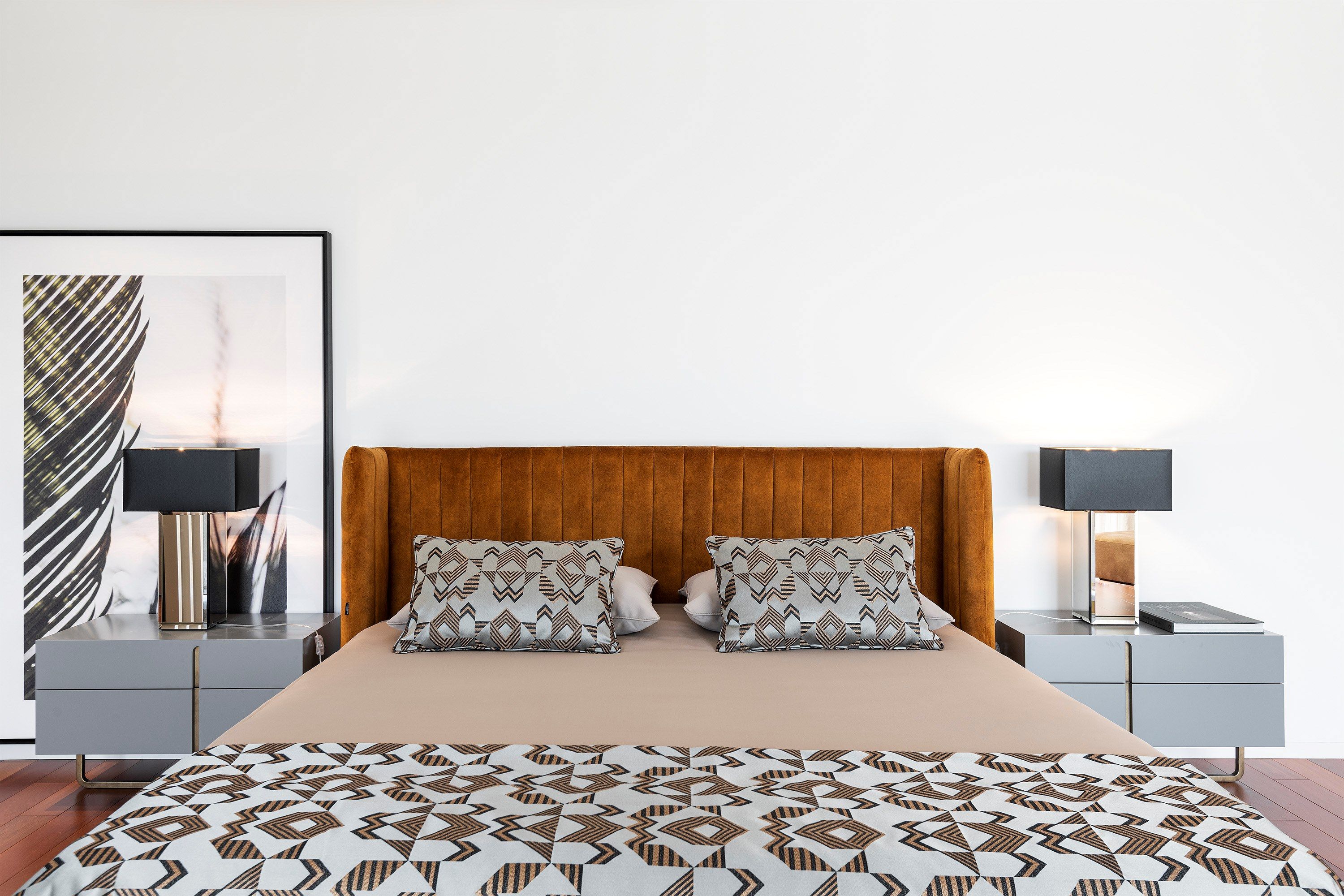 Прямоугольная прикроватная тумбочка из нержавеющей стали и дерева с ящиками Stylish Club His &amp ARCH-00056255 - Вид №8