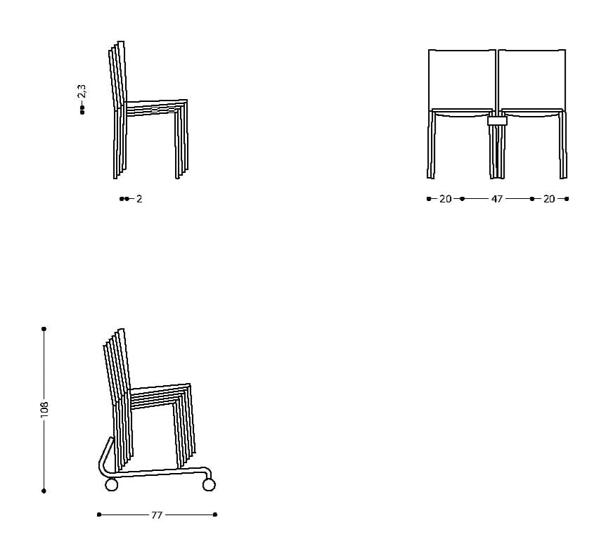 Штабелируемый стул для ресторана LAMM HIT ARCH-00050768 - Вид №16