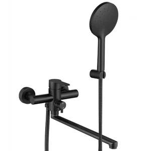 Смеситель для ванны Voda Rain RN 31BL однорычажный универсальный с лейкой и шлангом цвет черный