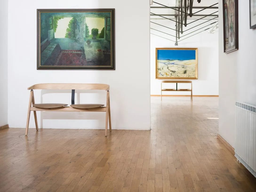 Кожаная мягкая скамья со спинкой Gazzda Ava ARCH-00114690 - Вид №9